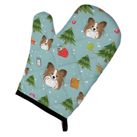 Carolines Treasures BB5037OVMT Christmas Papillon Oven Mitt